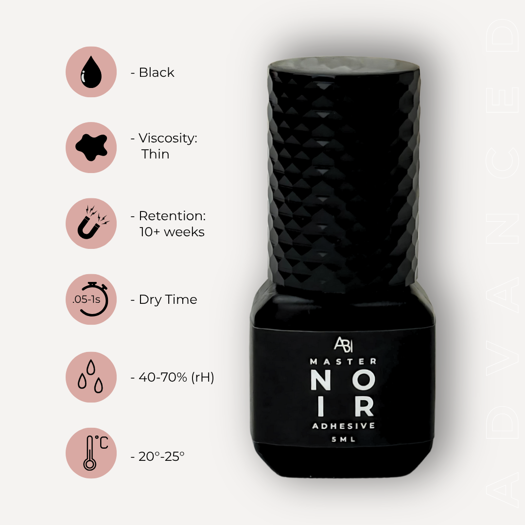 Noir Eyelash Extension Glue - Black, Fast Drying adhesive