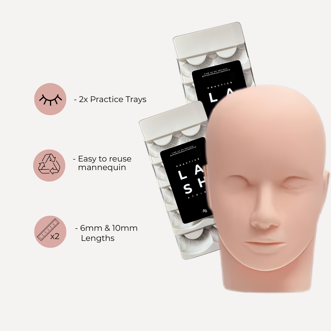 Lash Mannequin Head with Lash Strips