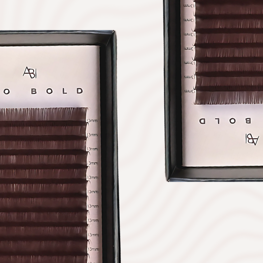Pro Bold Volume Eyelash Extension Collection Trays Brown Espresso