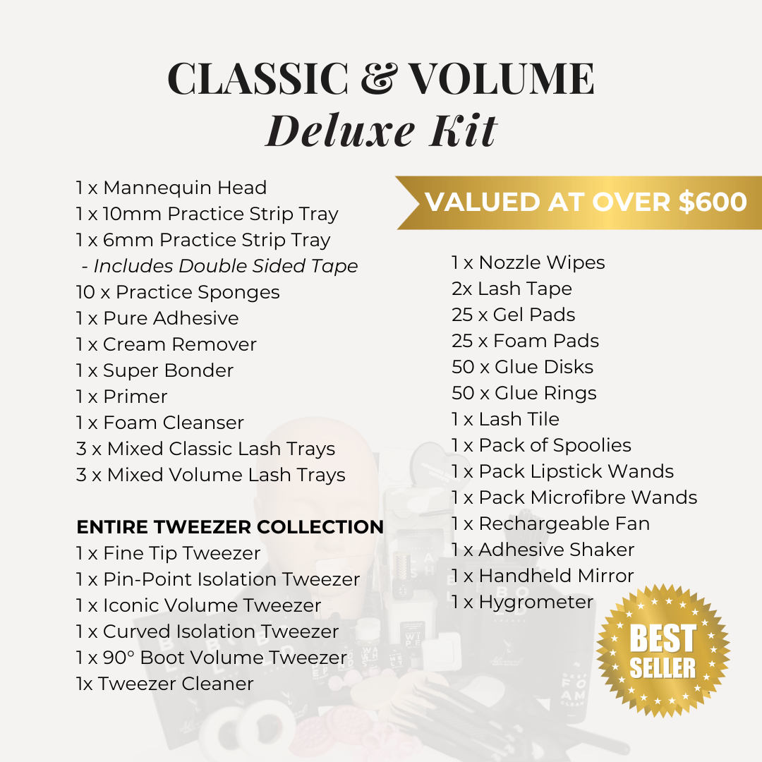 Lash Artistry Certification - Classic, Hybrid & Volume Eyelash Extension Course with Kit