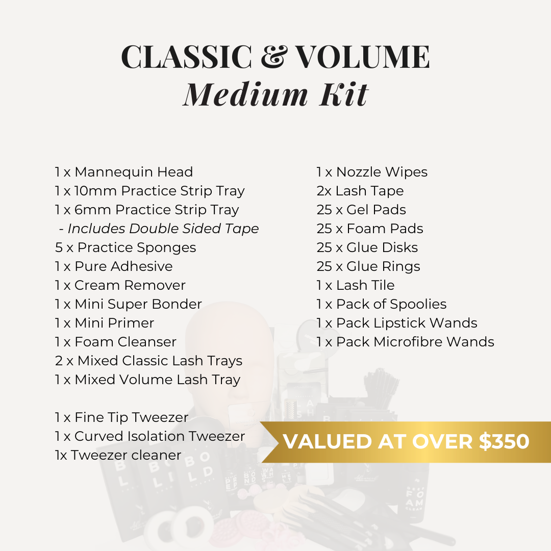 Lash Artistry Certification - Classic, Hybrid & Volume Eyelash Extension Course with Kit