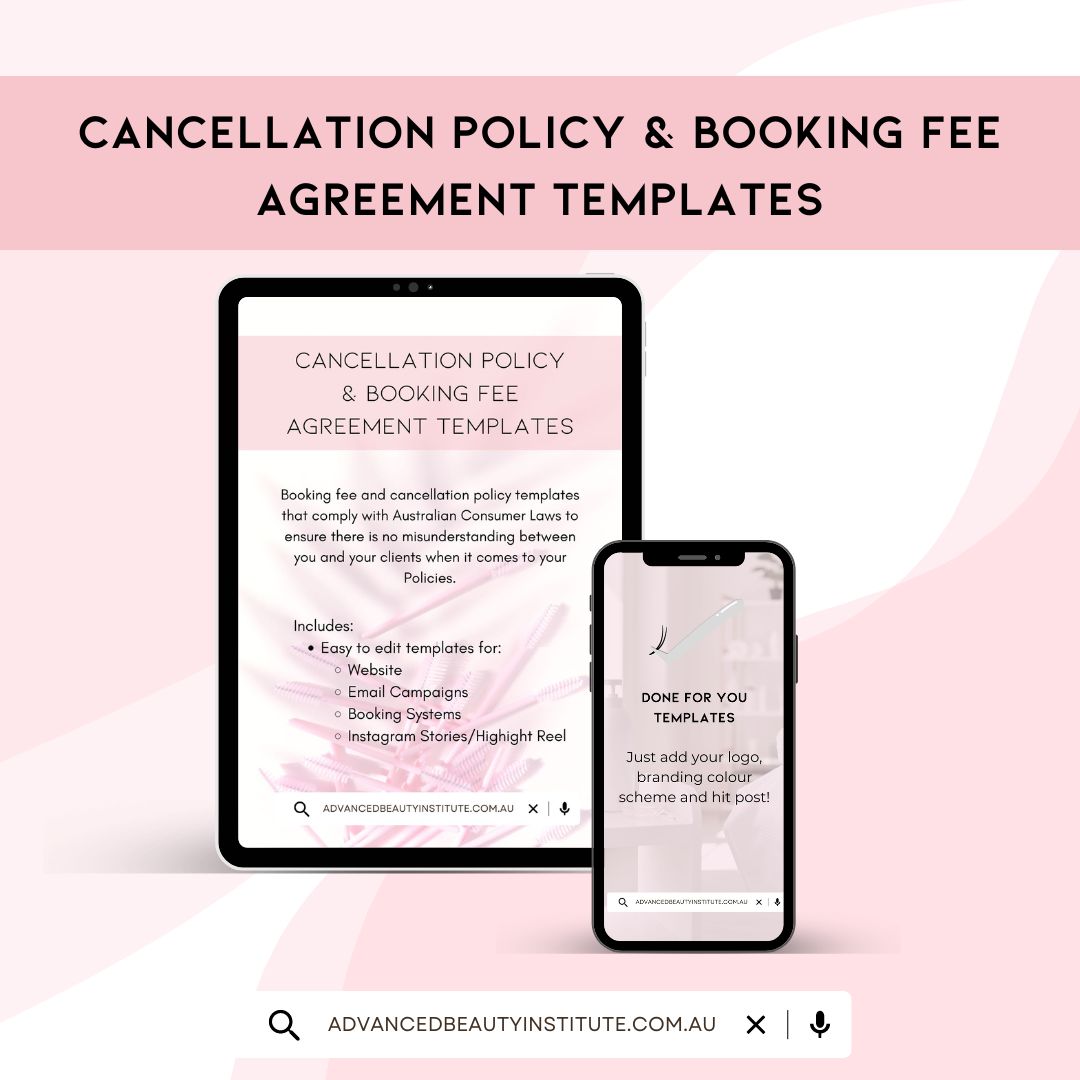 Cancellation & Booking Fee Templates