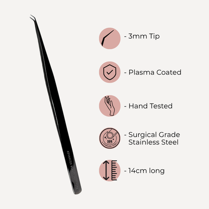 3mm tiny tip lash tweezer isolation volume