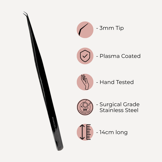 3mm tiny tip lash tweezer isolation volume