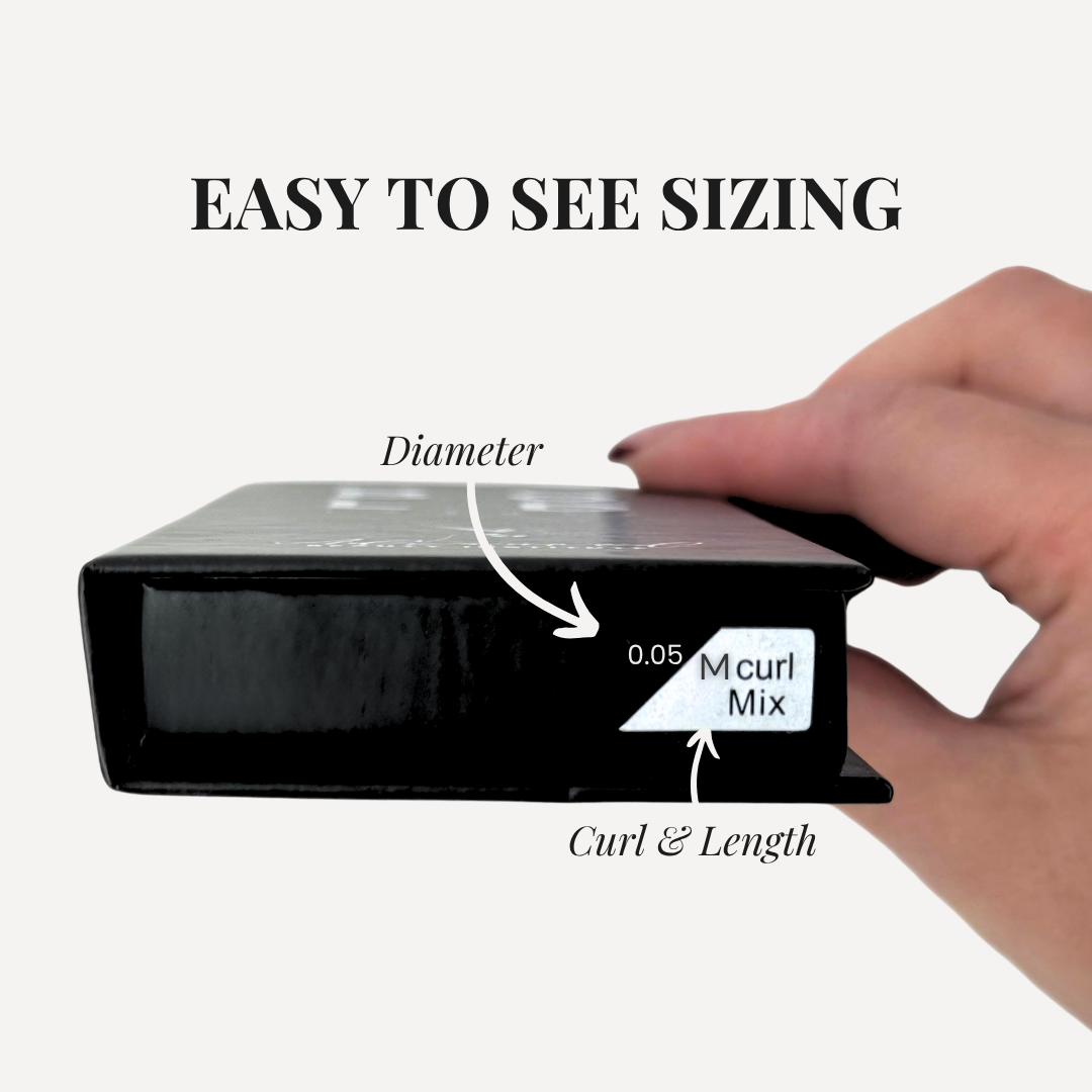 Pro Bold Volume Eyelash Extension Collection Trays L & M Curl