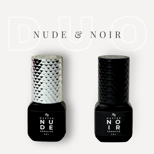Nude Clear & Noir Black Eyelash Extension Glue Duo