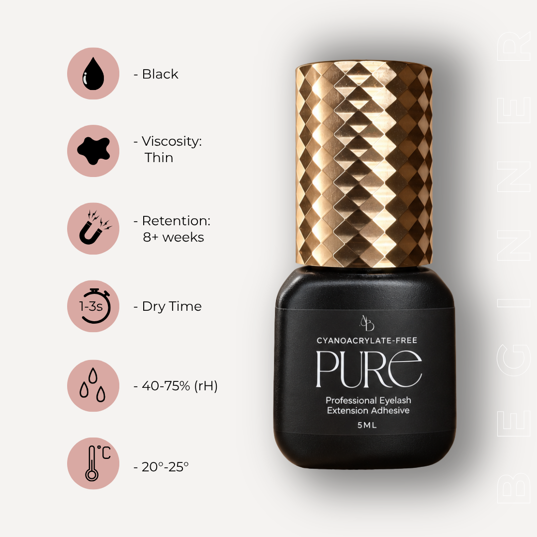 Pure Eyelash Extension Glue - Cyano-Free & Low Allergen